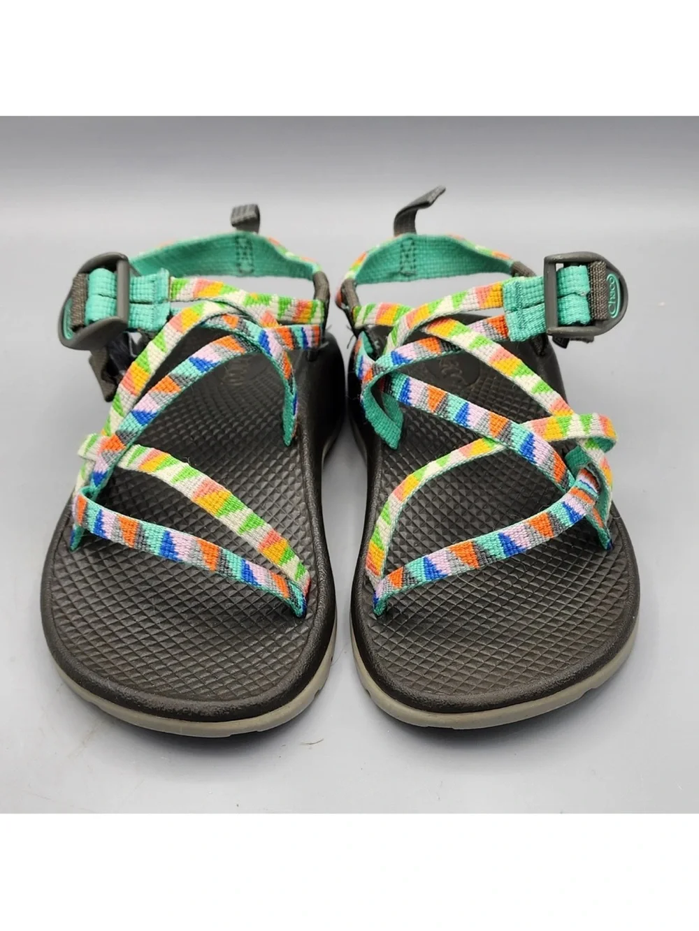 Chaco Camper Turquoise Multicolor Youth Sandal Strap Shoes J180234 Unisex Size 3